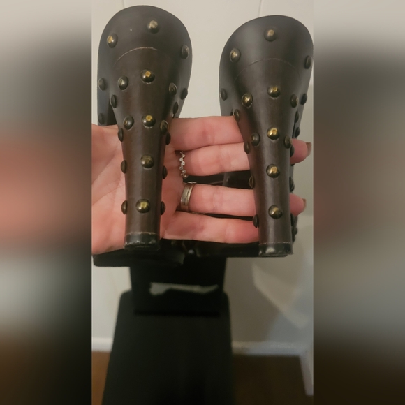 Dolce & Gabbana Brown Studded Heeled Sandals 40.5 / 9.5 - Picture 15 of 15